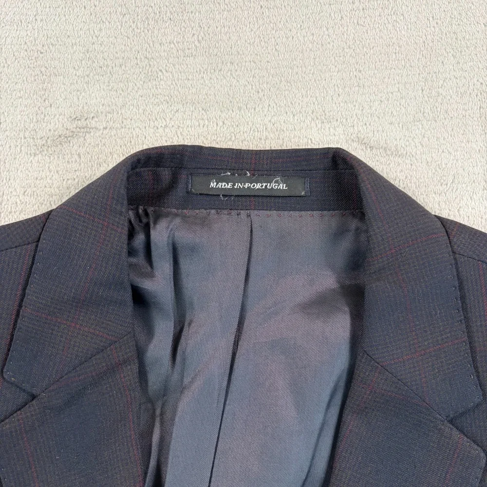 Paul Smith Sports Coat Blazer Jacket 38 Navy Multi Plaid Wool Designer $1295‎
